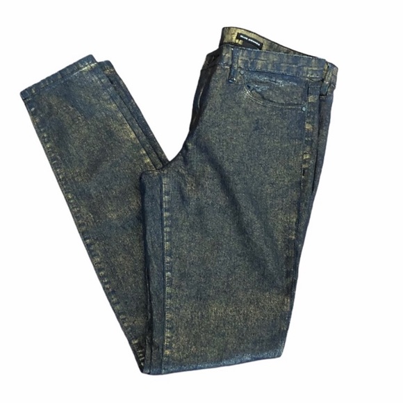 Club Monaco Sonica metallic waxed skinny jeans size 6 - Picture 9 of 9